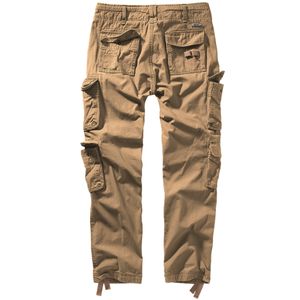 Brandit - Pure Slim Fit Trouser 1016-3 Beige Vintage Hose Cargo schmales Bein  Größe M