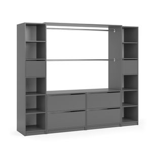 Vicco Kleiderschrank Visit, 225 x 190 cm XXXL, Anthrazit