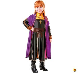 Anna Frozen 2 Die Eiskönigin Kostüm deluxe für Kinder, Größe:S (3-4 Jahre)