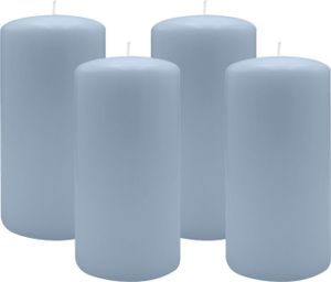 2er Set Adventskranzkerzen Jeans Blau Ø 100 x 250 mm