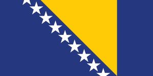 Printwear Vlajka Vlajka Bosny a Hercegoviny FLAGBA Bosna a Hercegovina 90 x 150 cm