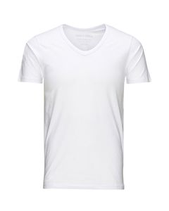 Jack & Jones Herren T-Shirt Basic V-Ausschnitt 12059219, Größe:XL, Farbe:Weiß