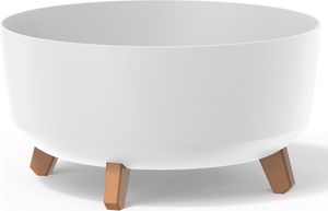 Doniczka na nóżkach biała Gracia Low DGRL400L-S449