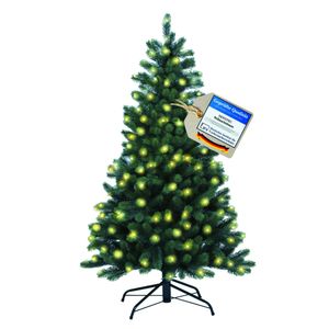 XENOTEC Weihnachtsbaum 150 cm aus PE Spritzguss mit ca. 489 Tipps mit Beleuchtung (166 LED's)