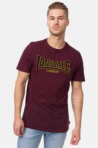 Lonsdale Classic SlimFit T-Shirt Oxblood Rot Größe XL