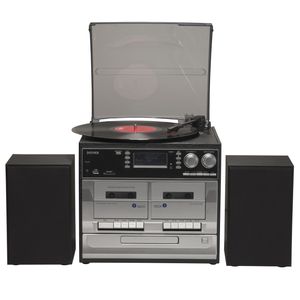 Stereoanlage mit CD, LP, Kassettenrecorder, DAB Radio, USB, SD Denver MRD-166