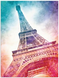 ARTland Alubilder Paris Eiffelturm II Alubild Größe: 60x80 cm