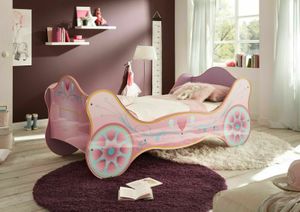 Kinderbett Sissy Lila 90x200 cm Kinderzimmer Auto Mädchen Bett ohne Rahmen