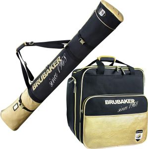 BRUBAKER Kombi Set St. Moritz - Skisack 170 cm und Skischuhtasche für 1 Paar Ski + Stöcke + Schuhe + Helm