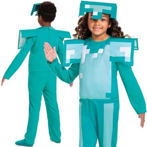 Kostým Minecraft, karnevalový kostým diamantové brnění 109-126 cm (4-6 let)
