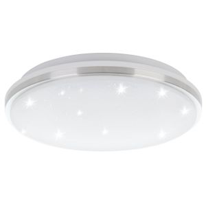 EGLO LED Deckenlampe Marunella-S, Ø 34 cm, Kristall Deckenleuchte, Küchenlampe Decke, Lampe Sternenhimmel in weiß und nickel-matt, neutralweiß