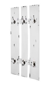 HAKU Möbel Wandgarderobe weiß - Maße: B 40 cm x H 100 cm x T 9 cm; 23379