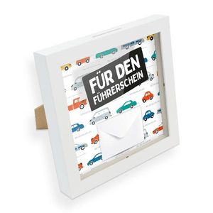 itenga Bilderrahmen Geldgeschenk Führerschein (Motiv 7) - Glasscheibe, Einleger, Umschlag