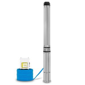 EBERTH 4" Tiefbrunnenpumpe Brunnenpumpe aus rostfreiem Edelstahl, Elektrisch 1100W, Durchmesser Pumpe 4 Zoll (10cm), Anschlussgewinde 1 1/2 Zoll