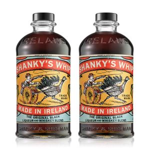 Shanky's Whip Original Black Irish Whiskey Liqueur 2x 0,7l