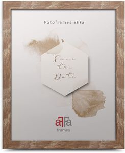 aFFa frames, Hekla, Bilderrahmen aus MDF, Fotorahmen, Wechselrahmen, Rechteckig, mit Acrylglasfront, Hellbraun, A3, 29,7x42 cm