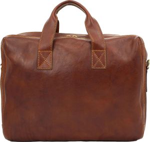 bupell Aktentasche Ortensio  aus pflanzlich gegerbtem Leder - Handgefertigt in Italien - Bürotasche Lehrertasche  Marrone (Braun)