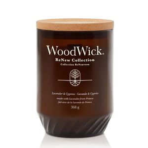 WoodWick Duftkerze Large - ReNew - Lavendel & Zypresse - 13 cm / ø 9 cm