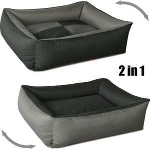 Pelech pro psy BedDog 2v1,(XL) cca 100x85x23cm,ROCK-FLOW (šedá/antracitová)