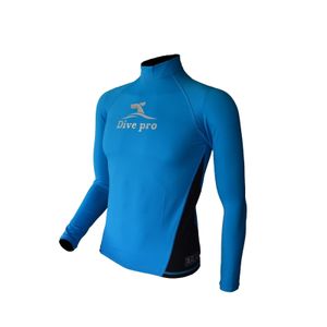 DivePro Rash Guard Elasthan Shirt - UV Longsleeve Herren , Farbe:hellblau, Größe:3XL