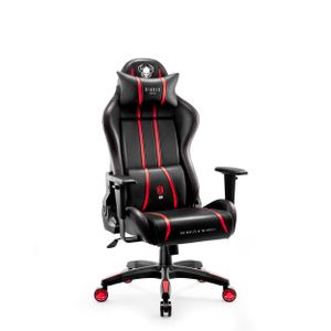 Diablo X-One 2.0 Gaming Stuhl für Kinder Bürostuhl Schreibtischstuhl Verstellbare Armlehnen Ergonomisches Design Nacken/-Lendenkissen Rot Kids (S)