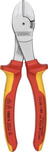 Knipex 740-6180 Kraftseitenschn.180mm VDE Griffe starkwandig 2farb., rot/gelb/silber