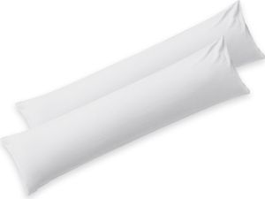 Blumtal Seitenschläferkissen Bezug 40 x 145 (2er Set Kissenbezüge) - Weiß - Kissenhülle mit Reißverschluss Blumtal Seitenschläferkissen Bezug 40 x 145 (2er Set Kissenbezüge) - Weiß - Kissenhülle mit Reißverschluss