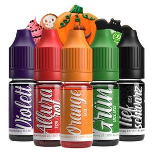 Belissia Lebensmittelfarbe Set Halloween 5x10ml extrem hoch konzentriert. flüssig zum Färben von Getränken. Teig. Toppings und allen anderen Lebensmitteln