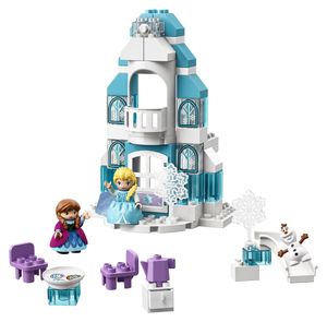 LEGO 10899 DUPLO Princess Frozen Elsas Eispalast, Bauset mit einem Leuchtstein, Prinzessin Elsa und Anna Mini-Puppen sowie Schneemann Figur, Spielzeuge für Jungen und Mädchen ab 2 Jahren