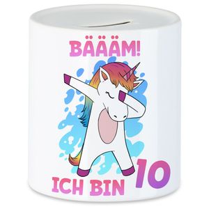 Bäääm Ich Bin 10 Spardose Einhorn 10. Geburtstag Geburtstagsgeschenk Einhorn-Fans Dabbing