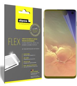 3x Samsung Galaxy S10 Schutzfolie Folie, 100% Displayabdeckung, dipos Flex