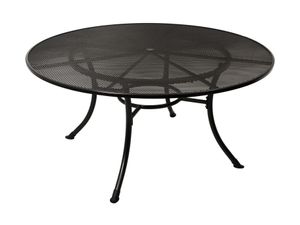 DEGAMO XXL Gartentisch Metalltisch Tisch RIVO 150cm rund, Streckmetall eisengrau