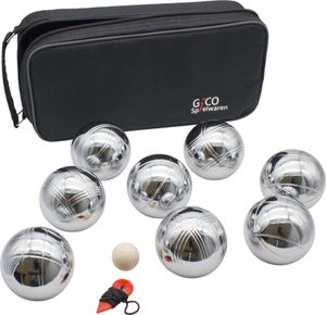 GICO Boules Set 8er aus Stahl in der praktischen Tragetasche (720gr)
