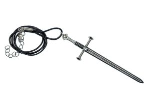 Schwert Kette Halskette 45cm Miniblings Leder Rollenspiel Fantasy Lederkette