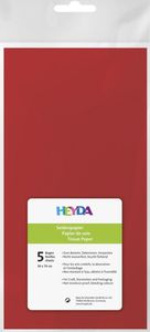 HEYDA Seidenpapier 50 x 70 cm - rot 5 Stück