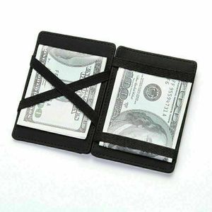 Kouzelná peněženka Mini peněženka Kožená peněženka Magic Wallet Slim Black