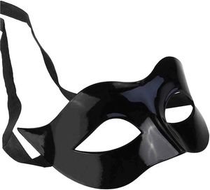 Maskerade Maske Herren Venezianische Damen Maske Oper Kostüme Karneval Party für Männer Frauen Party Ball Halloween - Mitternacht Schwarz (1 Stück)
