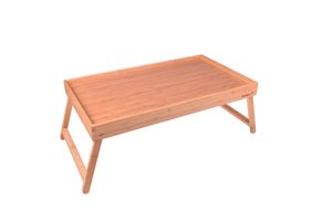 Bambum Tabletttisch »aus Bambus« Serviertablett, Betttablett aus 100% Bambus - Tablett mit naturfarbenem Boden & herausklappbaren Füßen, Tabletttisch Frühstückstablett