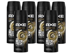 AXE Bodyspray Gold Temptation 6x 150ml Deospray Deodorant Deo Spray Herren Männer Men ohne Aluminium