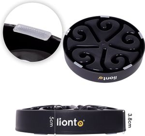 lionto Antischlingnapf, Hundenapf, Futternapf, rutschfest, 20 cm, schwarz