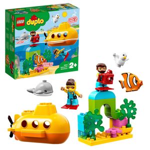 LEGO 10910 DUPLO Town U-Boot-Abenteuer, Badespielzeug das Luftblasen macht, Bauset für Kinder im Alter von 2 Jahren