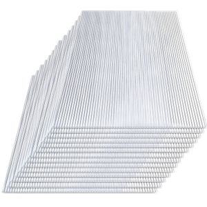 SWANEW 14x Polycarbonat Hohlkammerstegplatten Doppelstegplatten Stegplatte Gewächshausplatte 4mm 10,25 m²