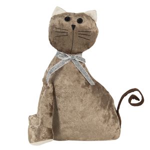 Clayre & Eef Türstopper Katze 20x11x29 cm Braun Polyester