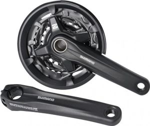 SHIMANO Kurbelgarnitur MT2103 40/30/22 Zähne 170mm FCMT210-3, Festachse mit KSS, schwarz (1 Set)
