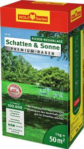 Wolf LP 50 Schatten und Sonnen Rasensamen Premium sattgrüner Rasen
