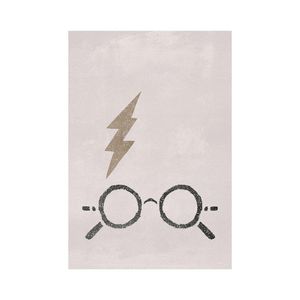 Harry Potter - potlač "Chlapec, ktorý žil" PM7498 (40 cm x 30 cm) (biela/čierna/hnedá)