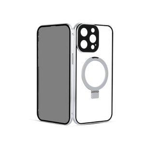 INF Magnetische Privacy-Hülle mit Ständer für iPhone Silber iPhone 13 Pro max