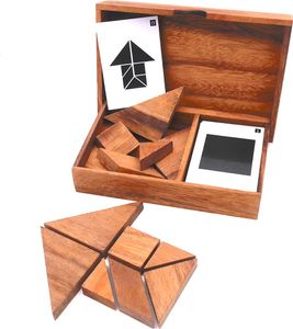Doppeltangram - herausfordernde Variante des Klassikers Tangram für 2 Personen aus Holz