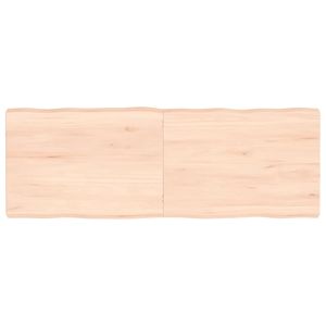 [Home] Tischplatte 140x50x6 cm Massivholz Eiche Unbehandelt Baumkante , Neue Mode 2024 im häuslichen Leben