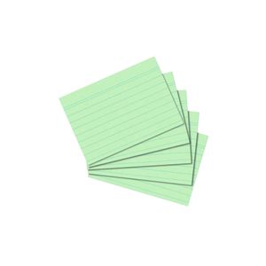500 Herlitz Karteikarten DIN A8 / liniert / Farbe: grün